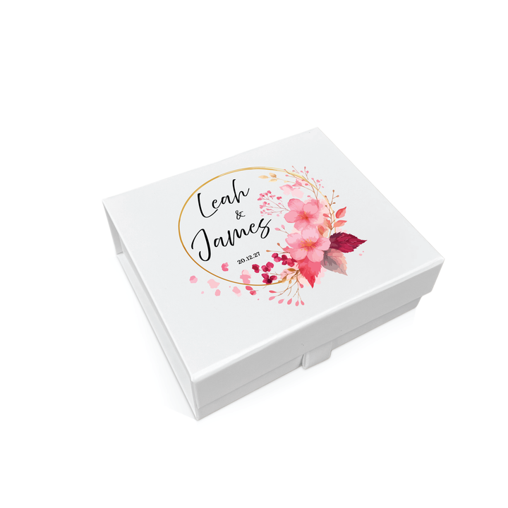 Wedding Memory Keepsake Box - Blush Blossom Design