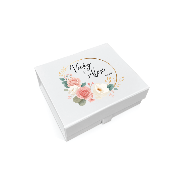 Wedding Memory Keepsake Box - Rose & Peony Design