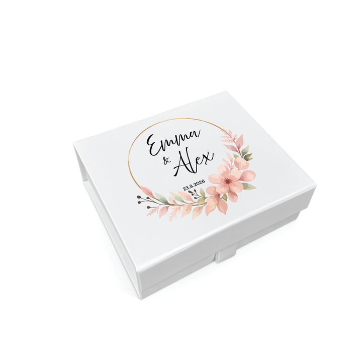Wedding Memory Keepsake Box - Peach Blossom Design