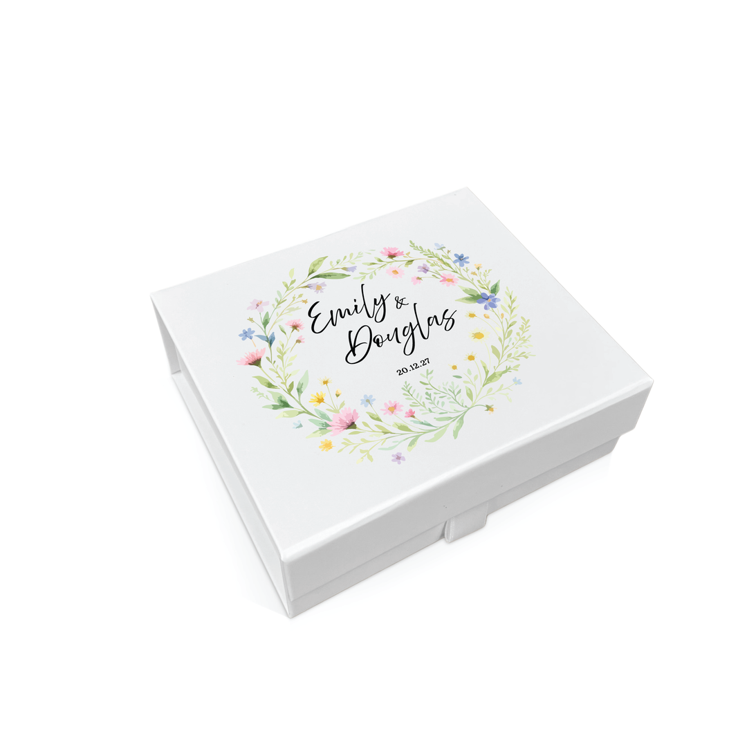 Wedding Memory Keepsake Box - Pastel Meadow Design