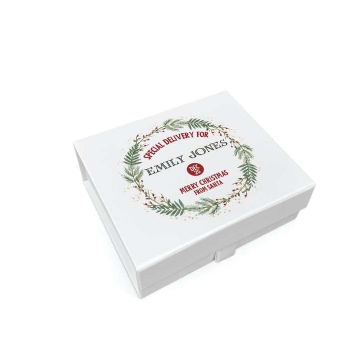Personalised Christmas Gift Box - Wreath Design