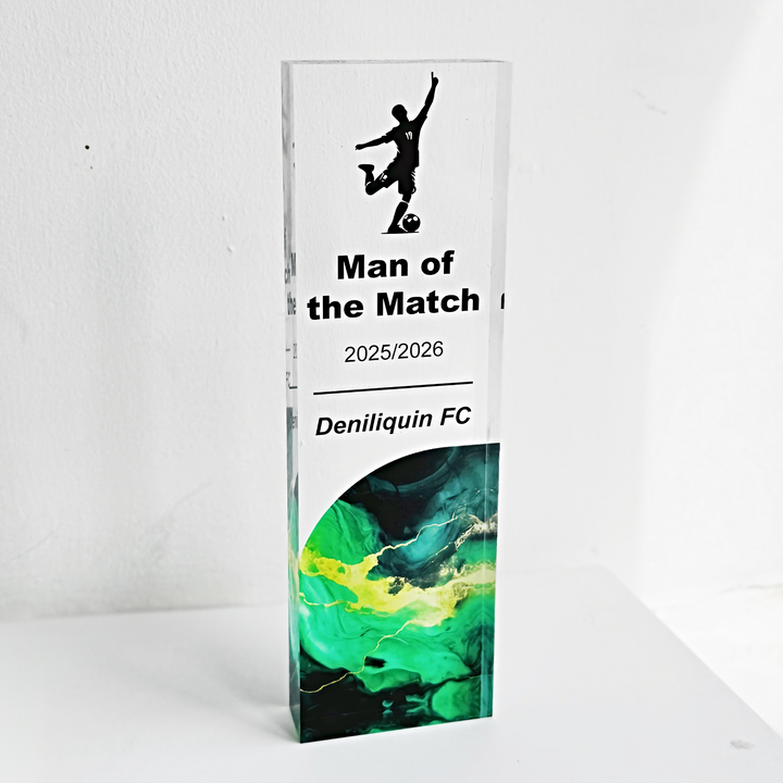 Personalised Football Trophy - Custom Acrylic Football Award