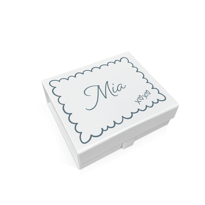 Personalised Bridesmaid Proposal Box - Scallop Design - Custom Name & Message - 4 Colours, 4 Sizes