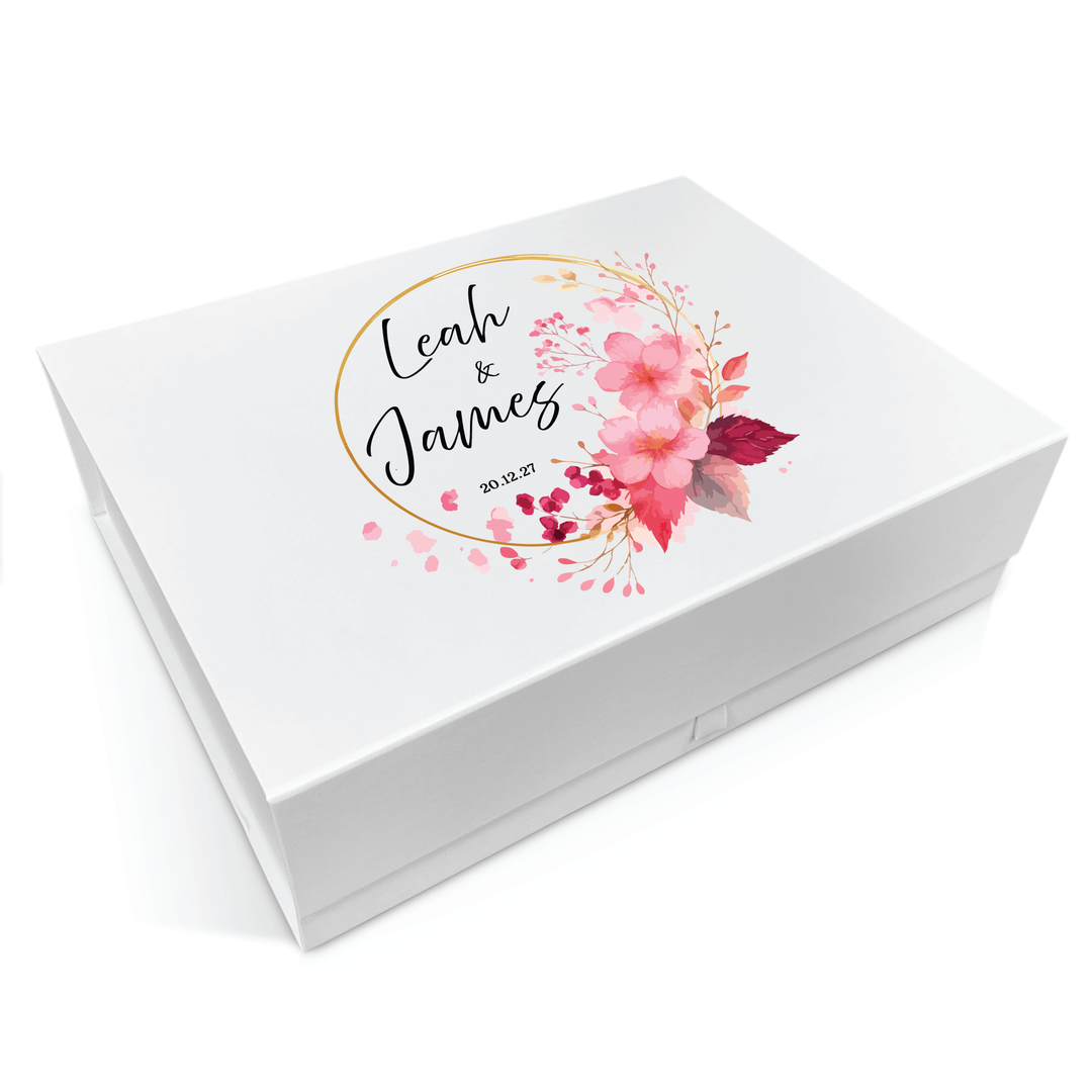 Wedding Memory Keepsake Box - Blush Blossom Design