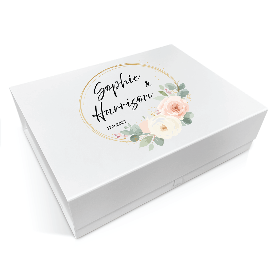 Wedding Memory Keepsake Box - Classic Roses Design