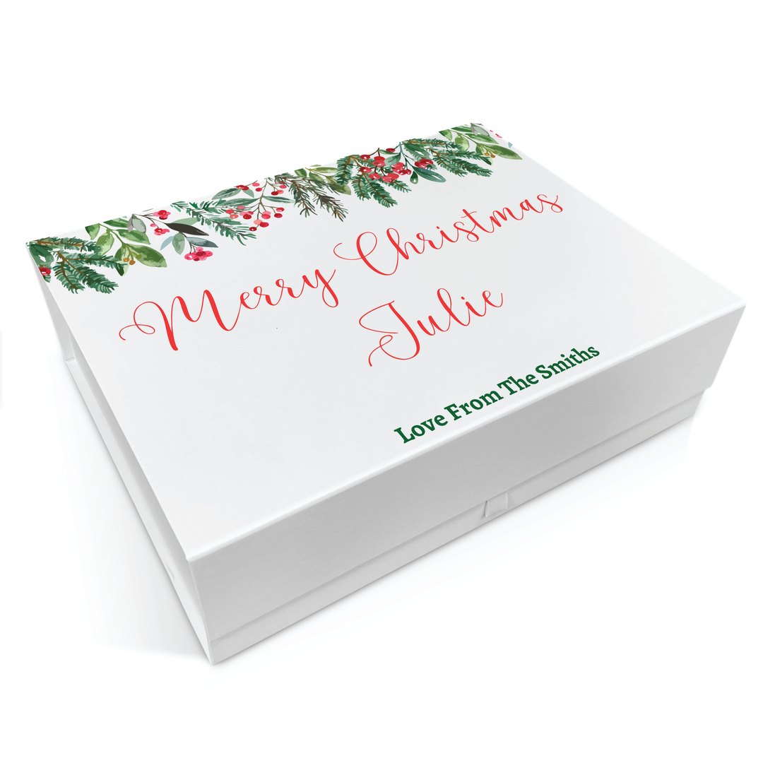 Personalised Christmas Gift Box - Evergreen Design