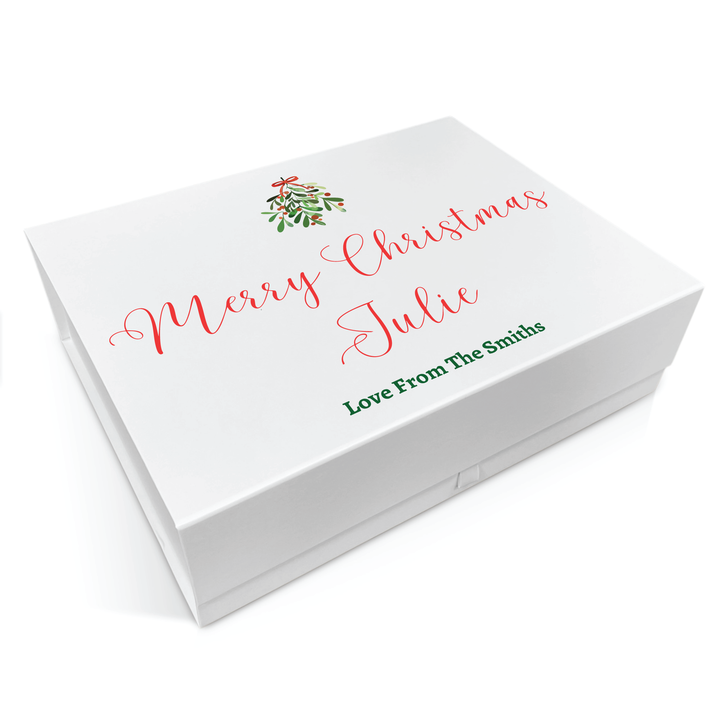 Personalised Christmas Gift Box - Mistletoe Design