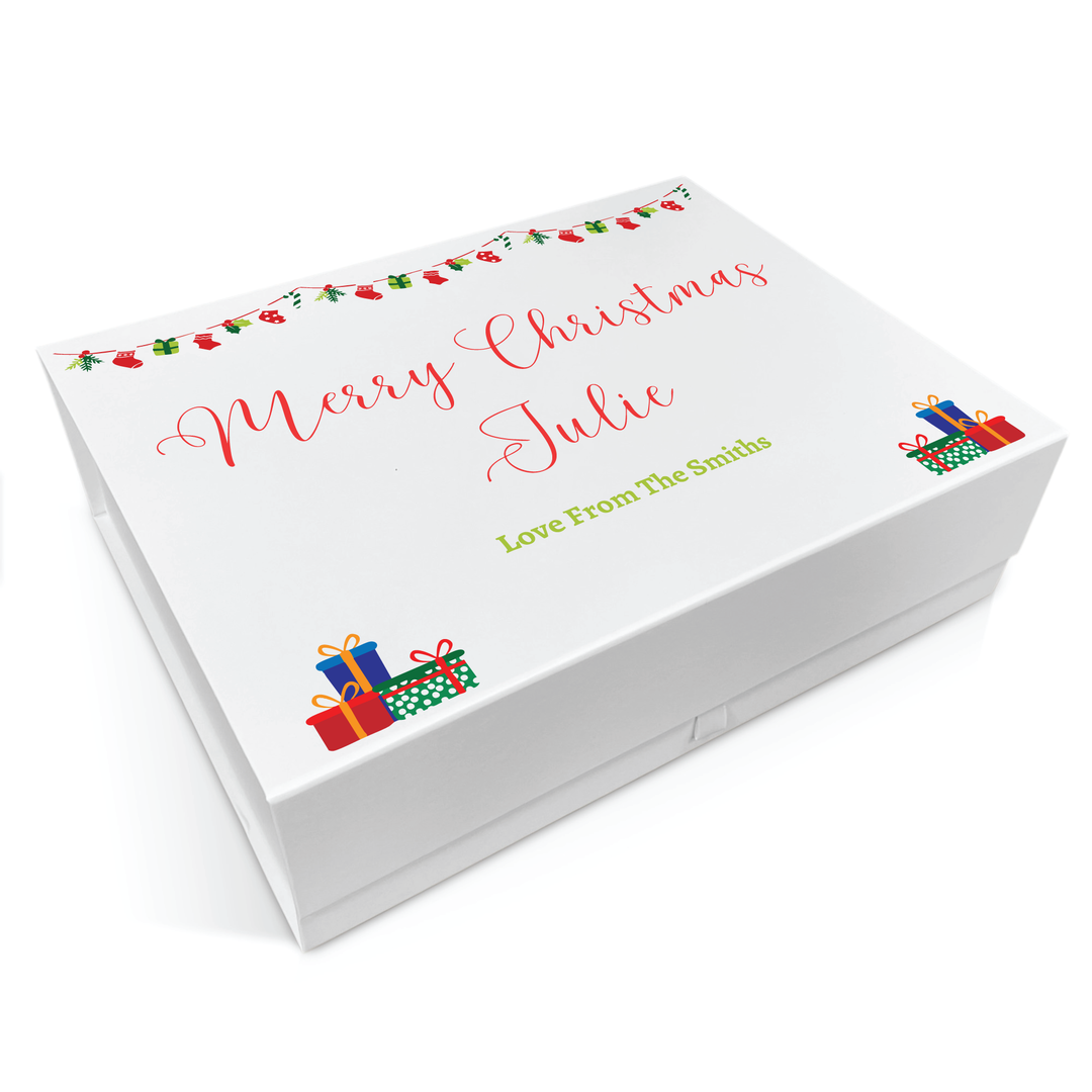 Personalised Christmas Gift Box - Stockings Design