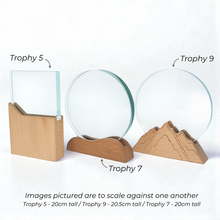 Personalised Crystal Award Trophy - Mountain Crystal