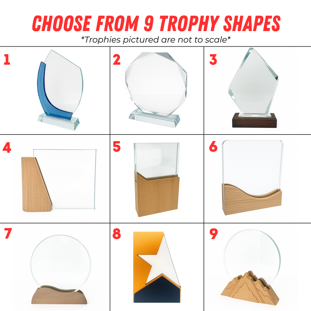 Personalised Crystal Award Trophy - Mountain Crystal