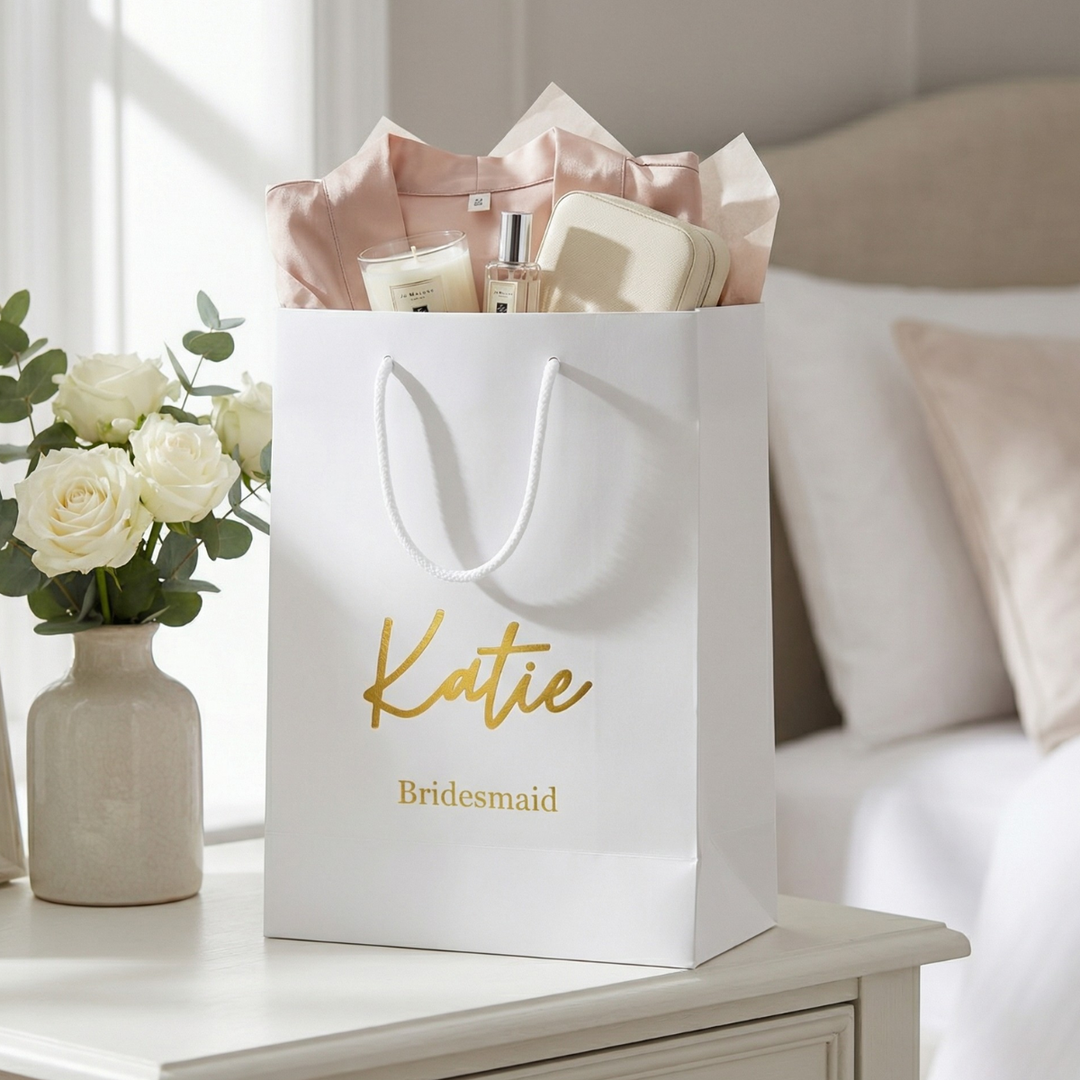 Personalised Bridesmaid Gift Bag – Luxury Foil Print