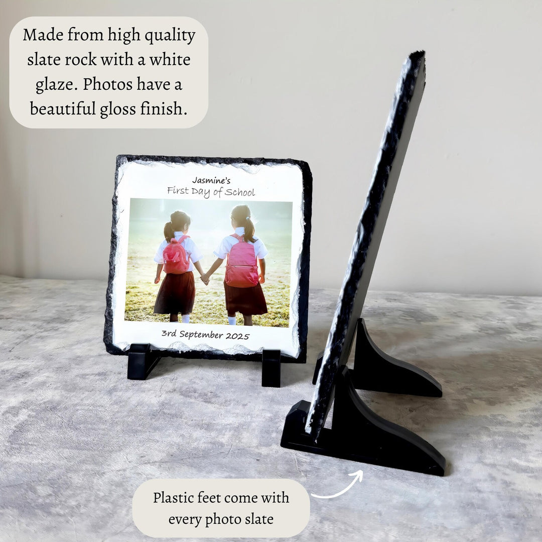 Personalised First Day Photo Slate