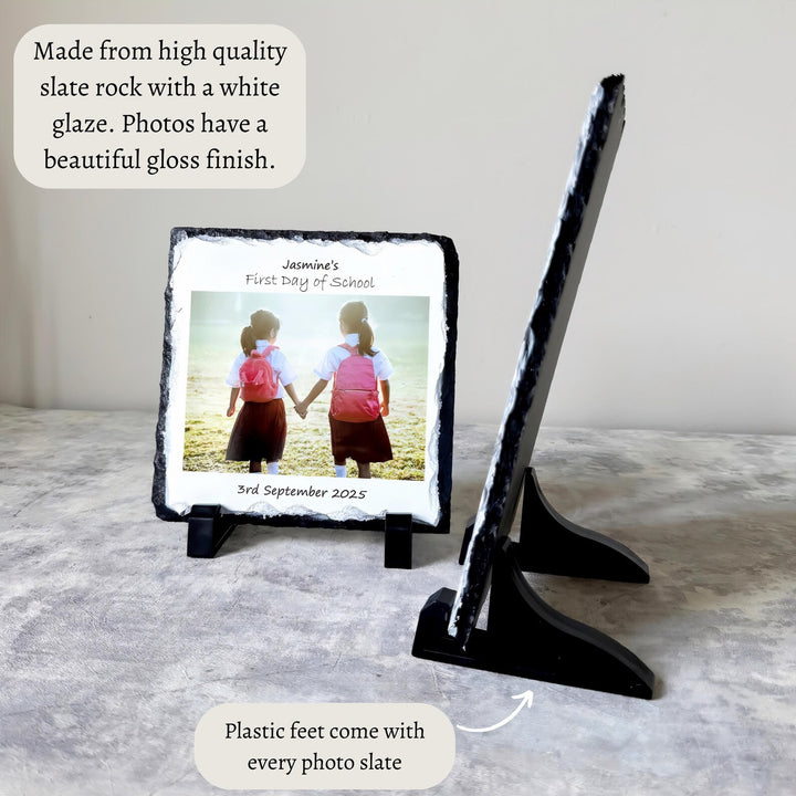 Personalised First Day Photo Slate