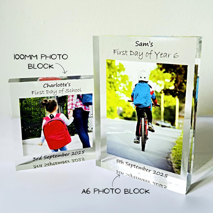 Personalised First Day Photo Block