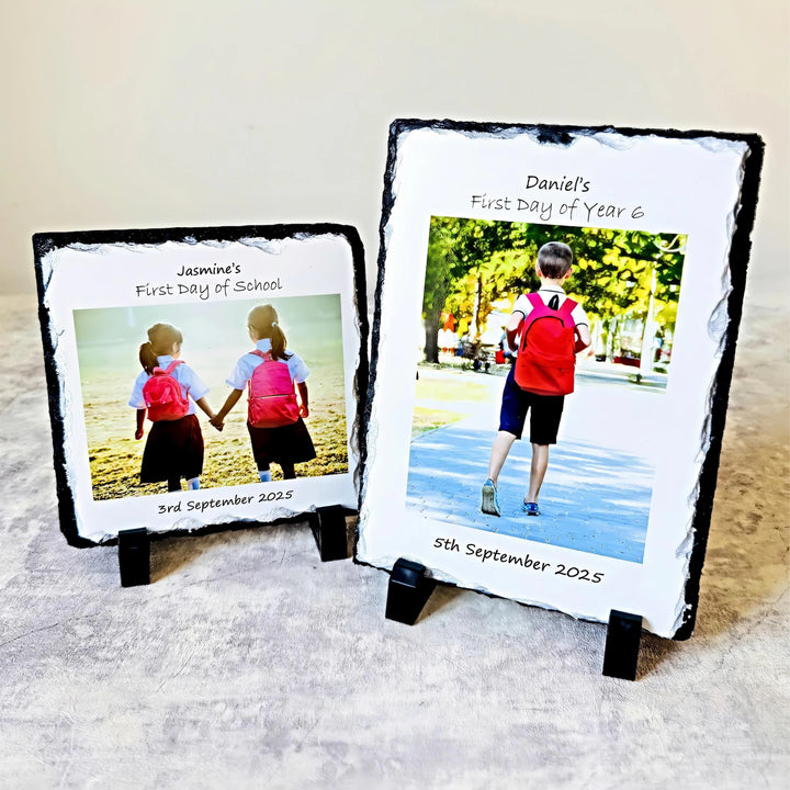 Personalised First Day Photo Slate