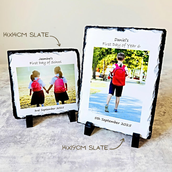 Personalised First Day Photo Slate