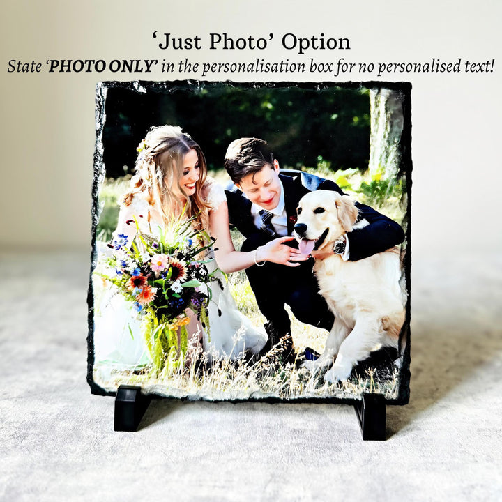 Personalised Photo Slate Keepsake Frame