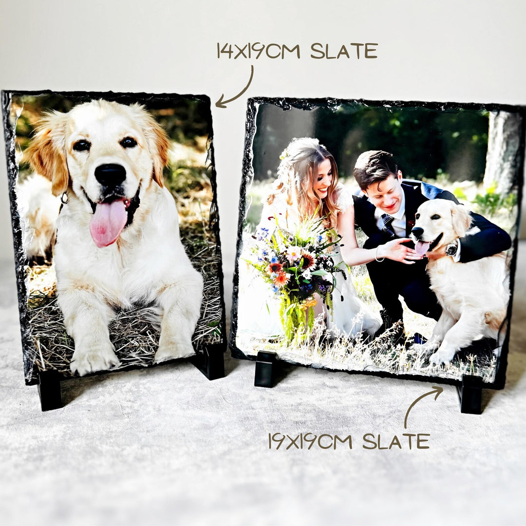 Personalised Photo Slate Keepsake Frame