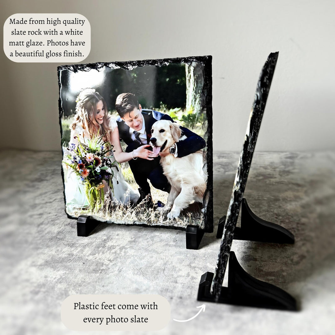 Personalised Photo Slate Keepsake Frame