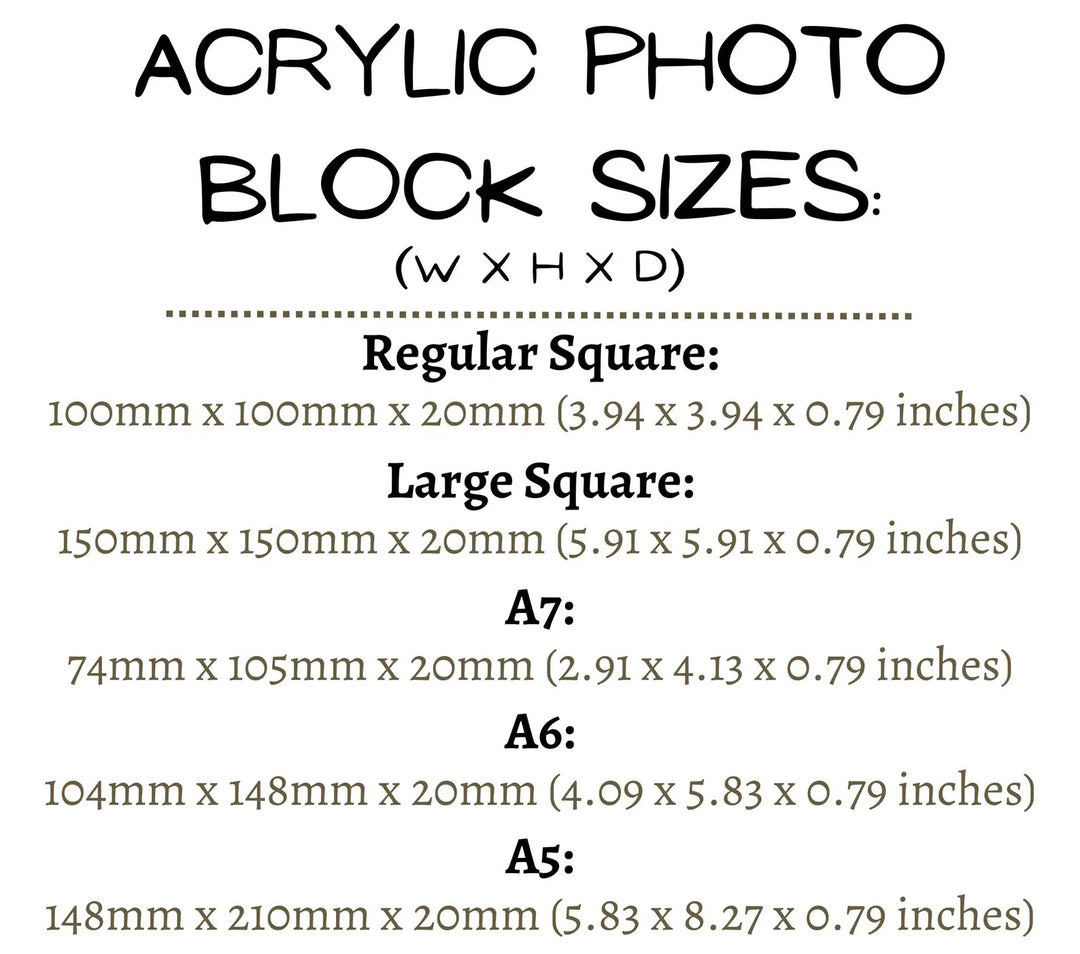 Acrylic Picture Block Frame
