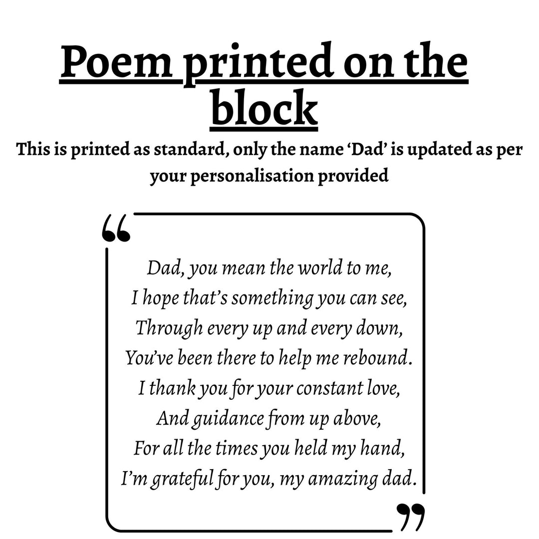 Personalised Poem Gift for Dad/Grandad