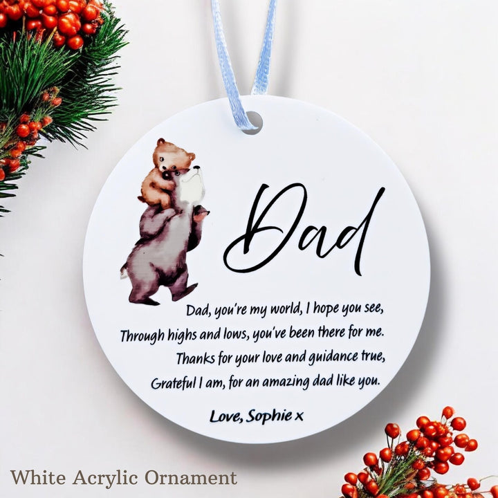 Personalised Acrylic Bauble for Dad
