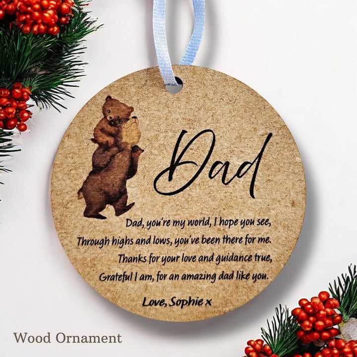 Personalised Acrylic Bauble for Dad
