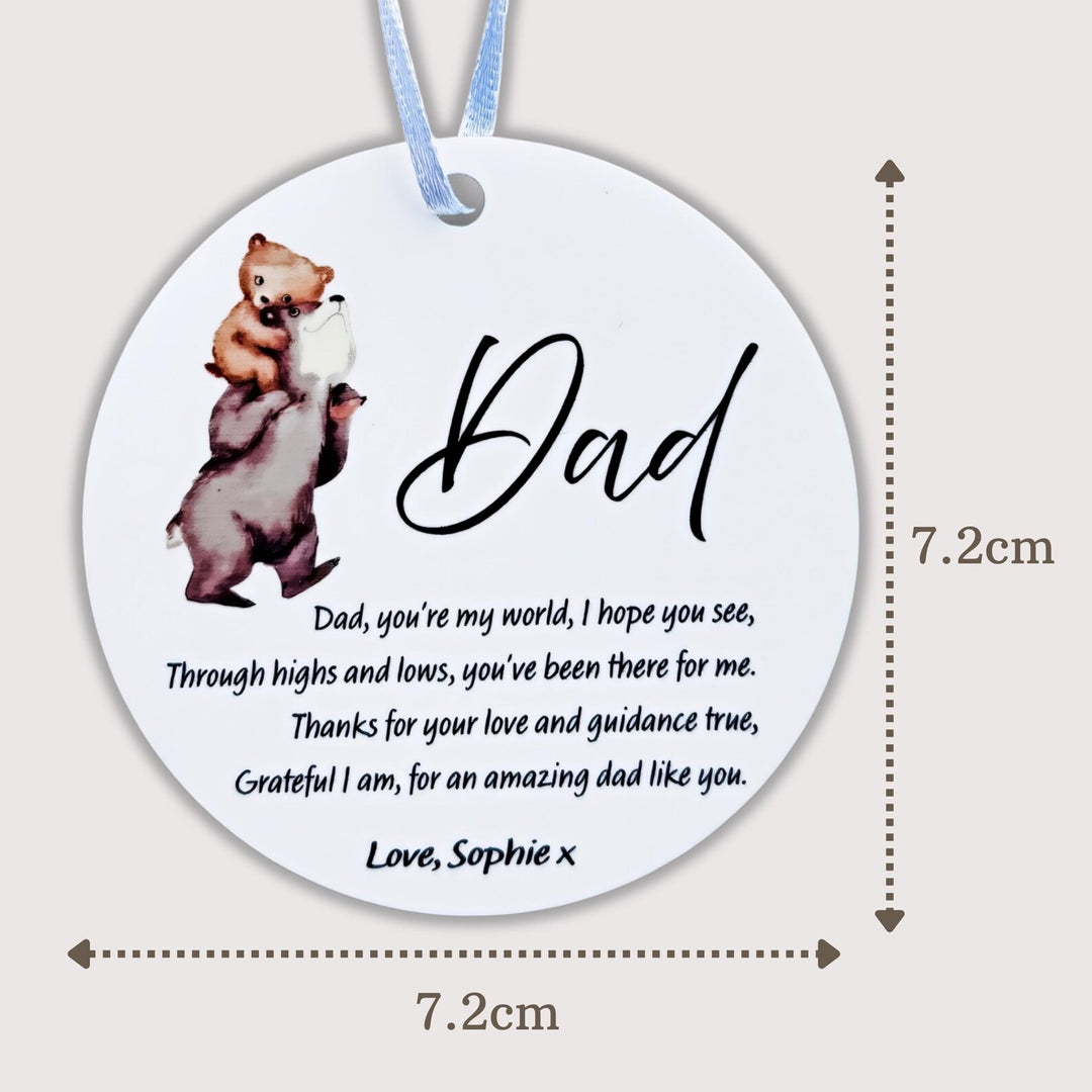 Personalised Acrylic Bauble for Dad