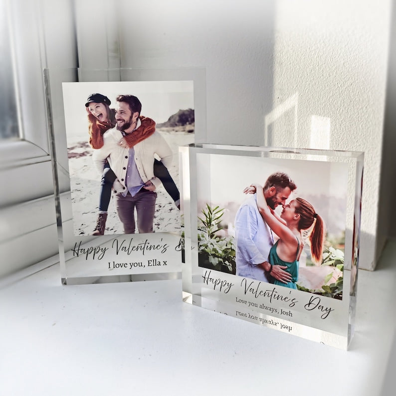 Personalised acrylic photo block gift