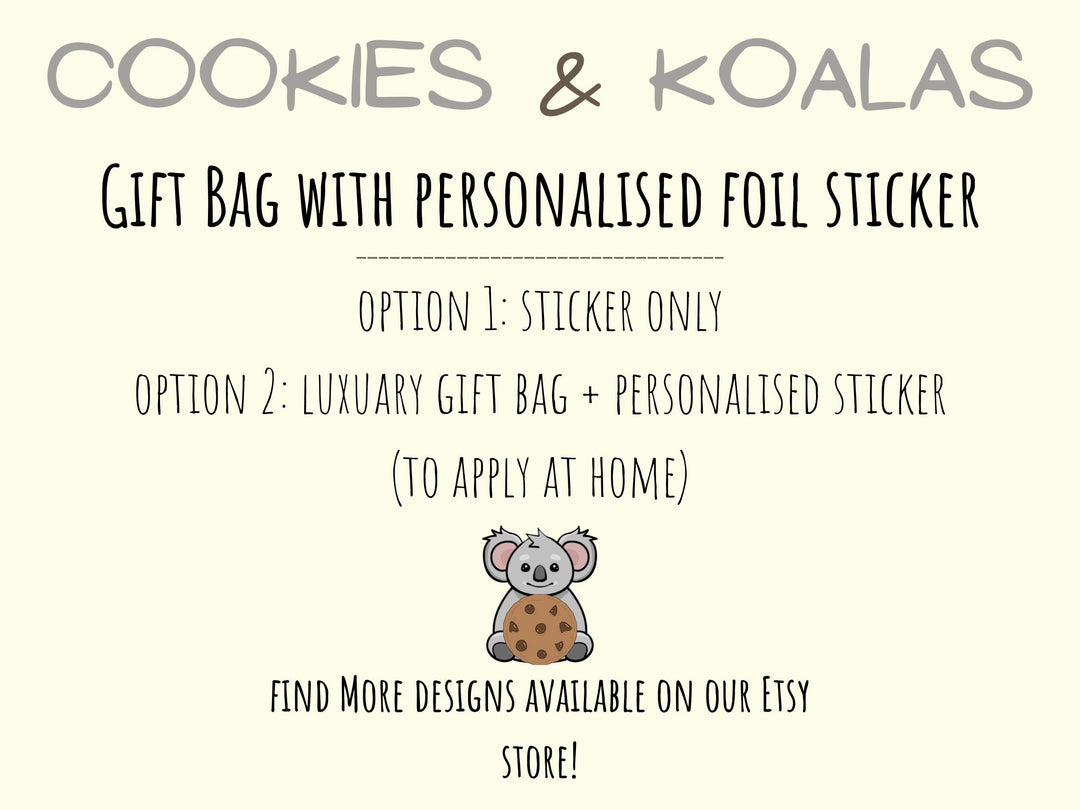 Personalised Christmas Gift Bags with Foil Stickers