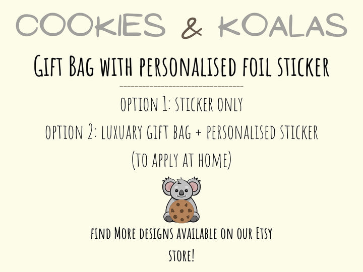 Personalised Christmas Gift Bags with Foil Stickers