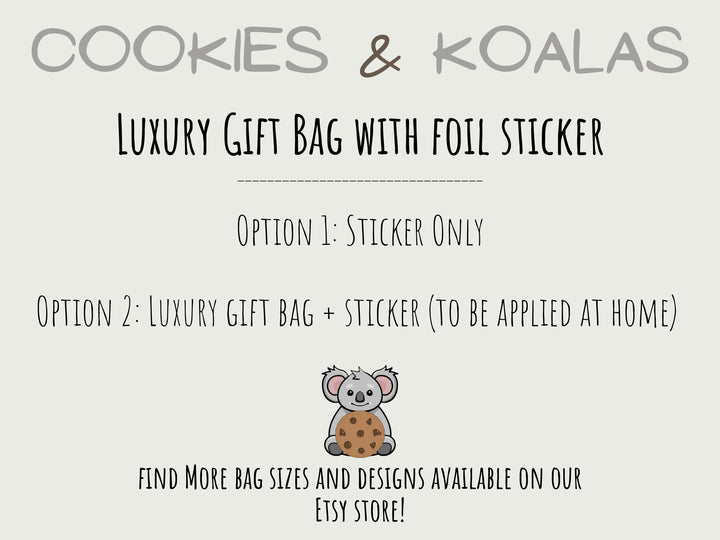 Personalised Anniversary Gift Bags with Foil Stickers