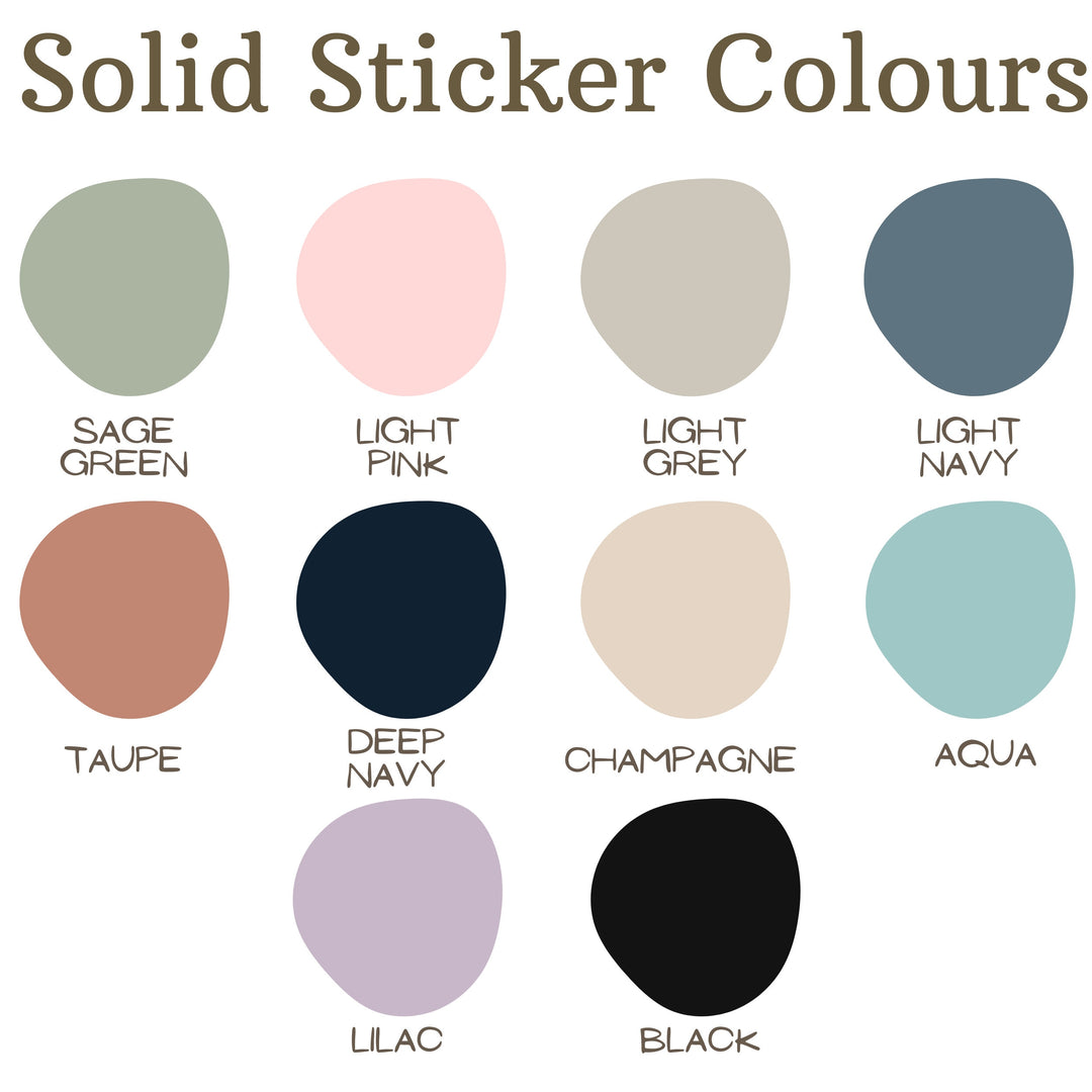 solid stickers colors