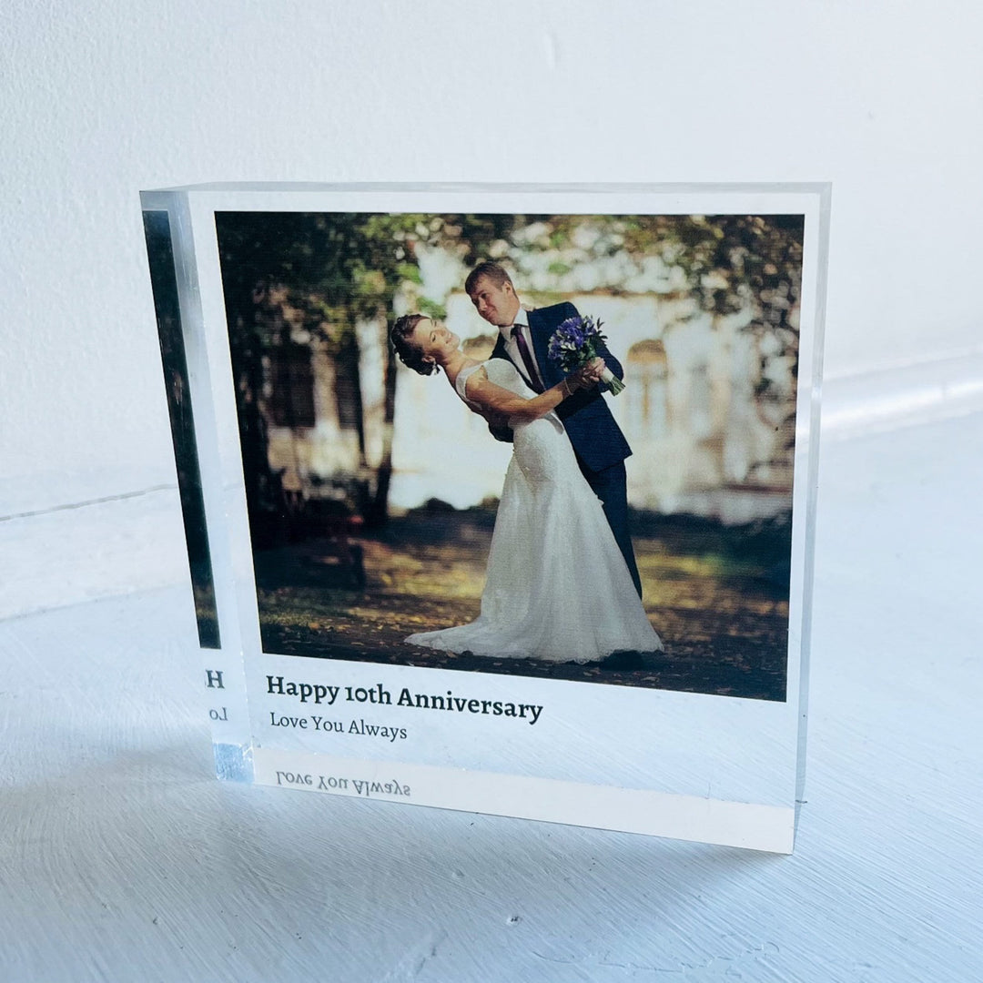 personalised acrylic photo block