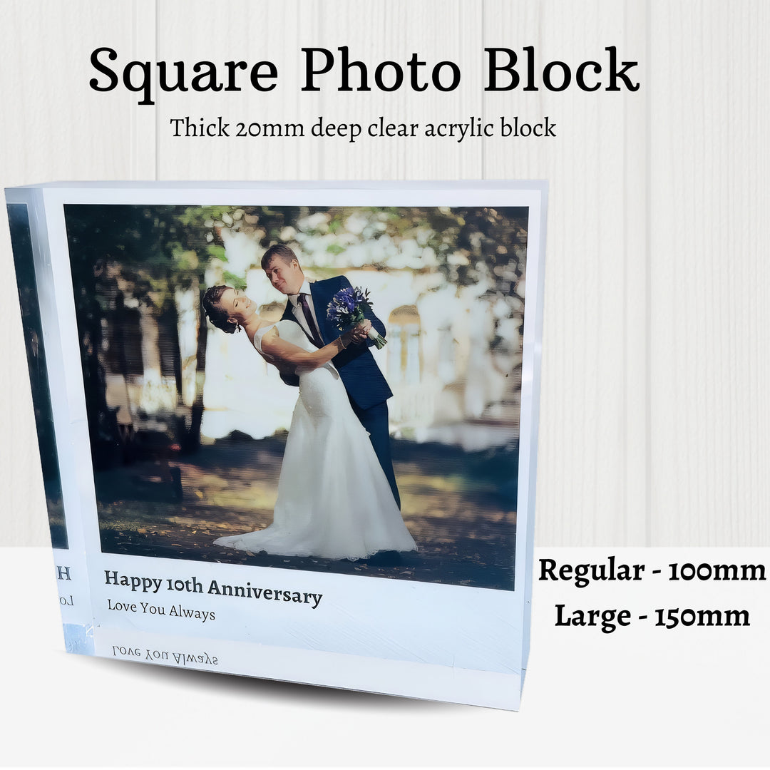 personalised acrylic photo block
