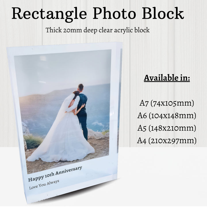 personalised acrylic photo block