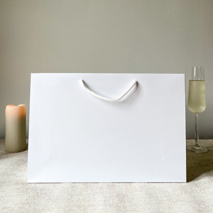 Personalised New Baby Gift Bag - Luxury Rope-Handle Foil Print