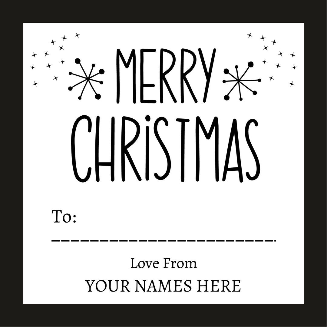 Personalised Christmas Gift Bags with Foil Stickers