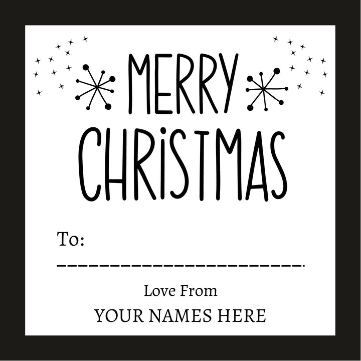 Personalised Christmas Gift Bags with Foil Stickers