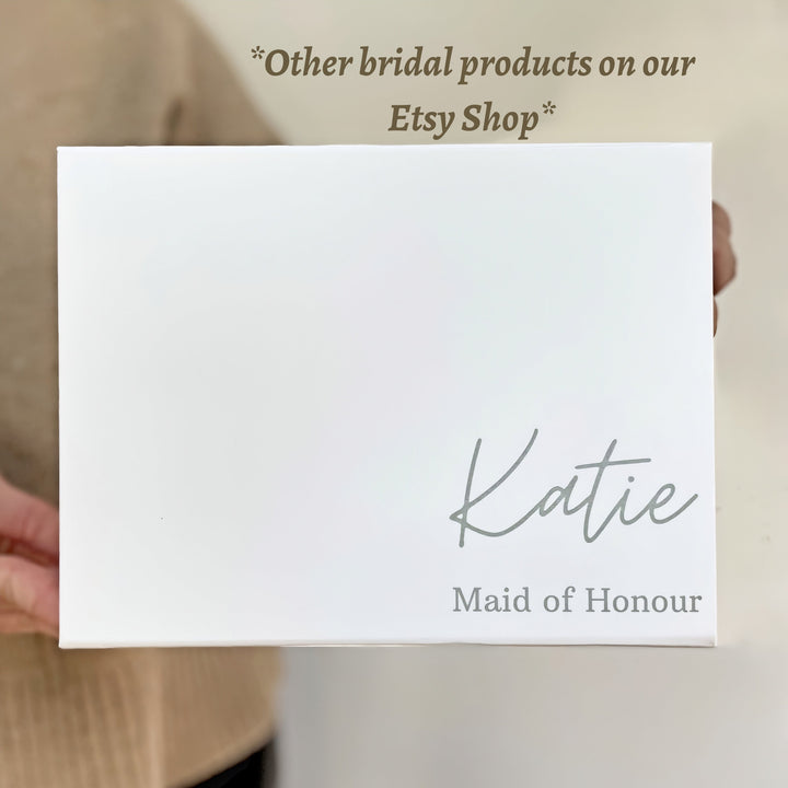 personalised bridesmaid proposal box with custom design