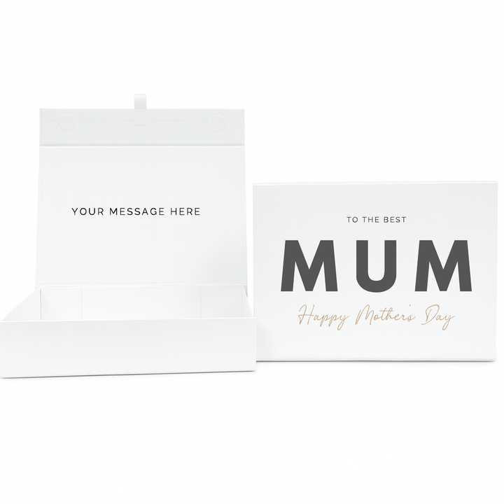 Personalised Magnetic Gift Box - Best Mum Design - Luxury White Gift Box for Mum, Nan & Grandma