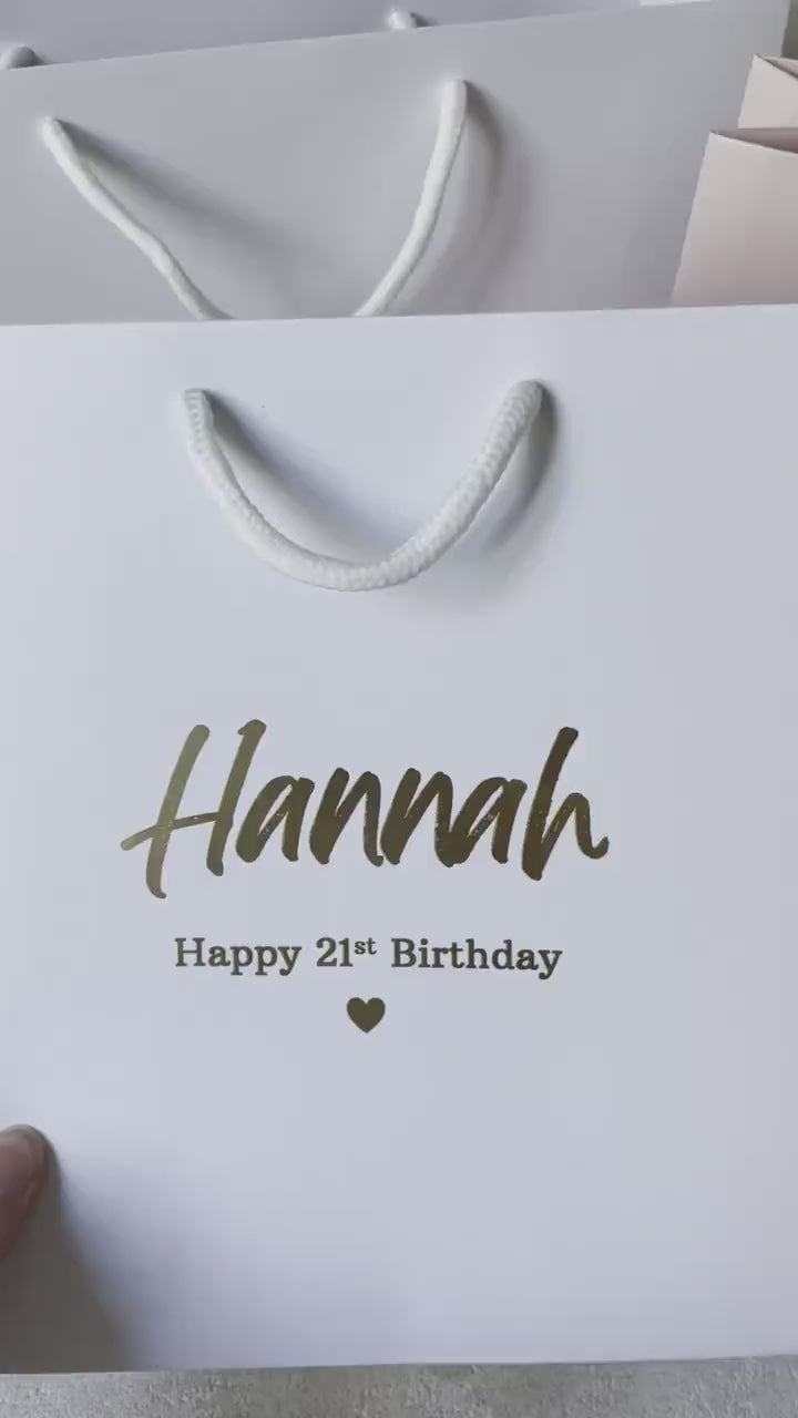 Personalised Birthday Gift Bag – Luxury Foil Print