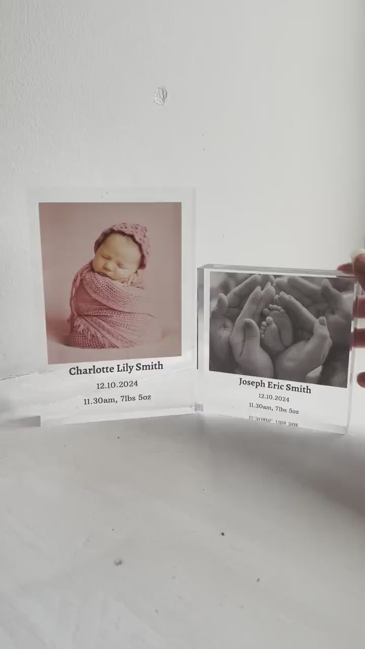 personalised baby photo frame