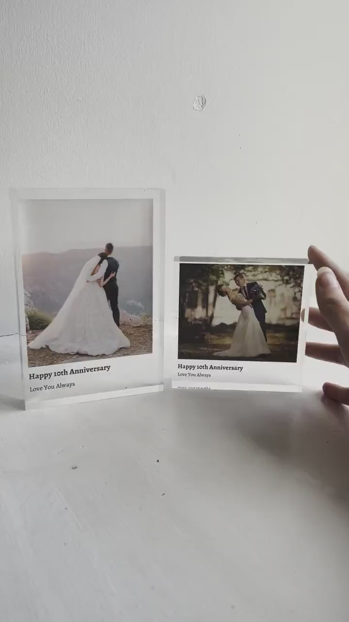 Personalised acrylic photo block - custom photo gift for family memories"