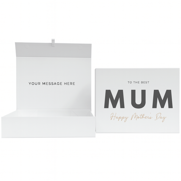 Personalised Magnetic Gift Box - Best Mum Design - Luxury White Gift Box for Mum, Nan & Grandma